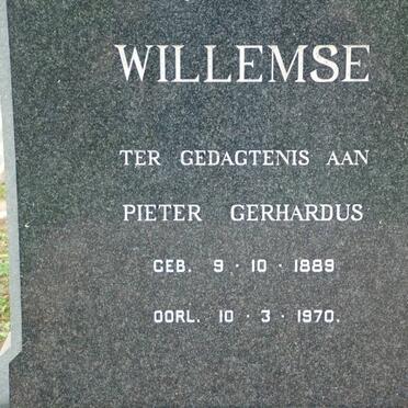 WILLEMSE Pieter Gerhardus 1889-1970