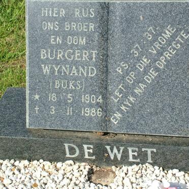 WET Burgert Wynand, de 1904-1986
