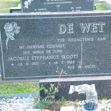 WET Jacobus Stephanus, de 1921-1989