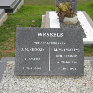 WESSELS J.M.1908-2003 &amp;  M.M. ERASMUS 1914-1998