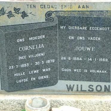 WILSON Jouwe 1884-1969 &amp; Cornelia VILJOEN 1893-1979