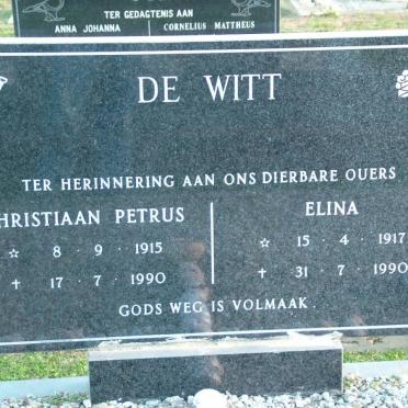 WITT Christiaan Petrus, de 1915-1990 &amp; Elina 1917-1990
