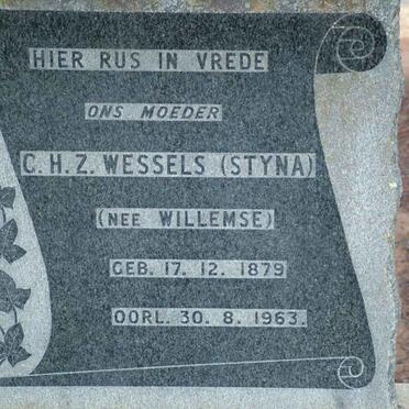 WESSELS P.C.T. 1865-1947 &amp; C.H.Z. WILLEMSE 1879-1963    