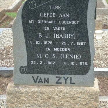 ZYL B.J., van 1878-1967 &amp; M.C.S. 1882-1975