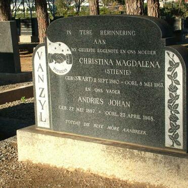 ZYL Andries Johan, van 1887-1968 &amp; Christina Magdalena SWART 1890-1963