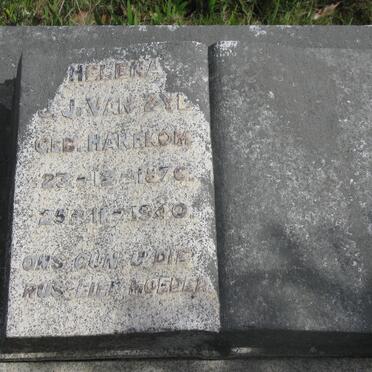 ZYL Helena J.J., van nee HANEKOM 1876-1940