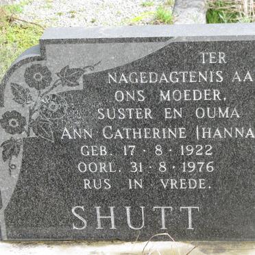 SHUTT Ann Catherine 1922-1976