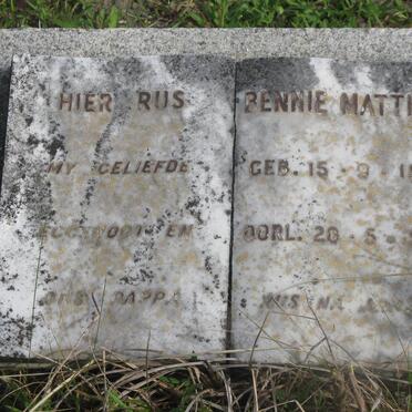 MATTHEE Bennie 1892-1954