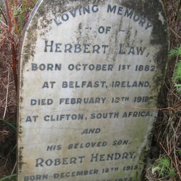 LAW Herbert 1882-1918 :: LAW Robert Hendry 1915-1923