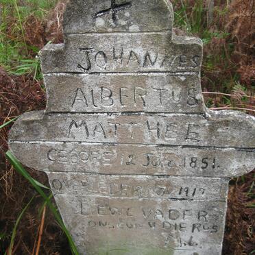 MATTHEE Johannes Albertus 1851-1917