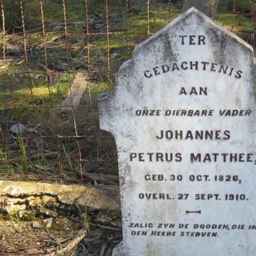 MATTHEE Johannes Petrus 1826-1910