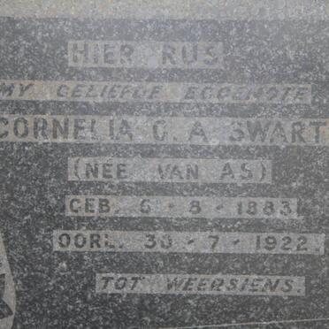 SWART Cornelia G.A. nee VAN AS 1883-1922