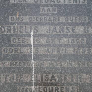 UYS Cornelis Janse 1862-1899