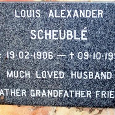 SCHEUBLÉ Louis Alexander 1906-1993