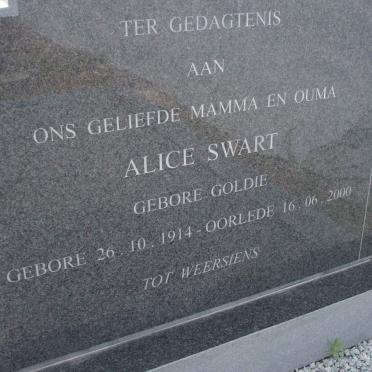 SWART Alice nee GOLDIE 1914-2000