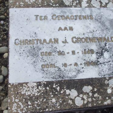 GROENEWALD Christiaan J. 1885-1941