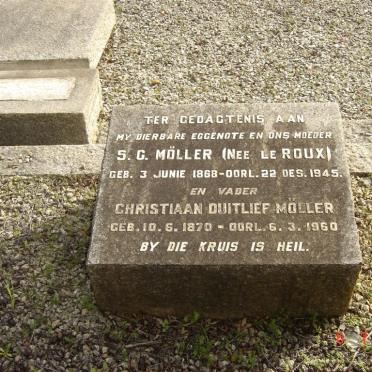 MOLLER Christiaan Duitlief 1870-1960 &amp; S.G. LE ROUX 1868-1945