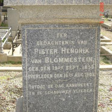 BLOMMESTEIN Pieter Hendrik, van 1853-1909