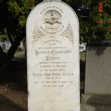 VILJOEN Hendrik Christoffel 1836-1907 &amp; Rachel Anna Maria DU TOIT 1868-1955
