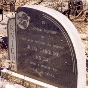 KNIGHT Julia Caroline -18?1