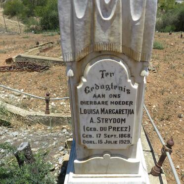 STRYDOM Louisa Margaretha A. nee DU PREEZ 1868-1929