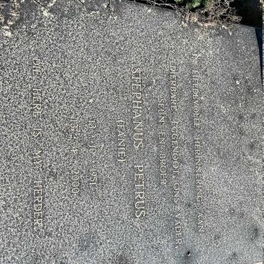 ZAAYMAN Stephanus Petrus 1951-2000 