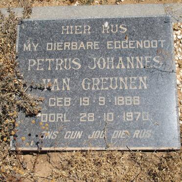 GREUNEN Petrus Johannes, van 1888-1970