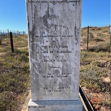 RENSBURG Frederick Frans, Jansen van 1889-1920