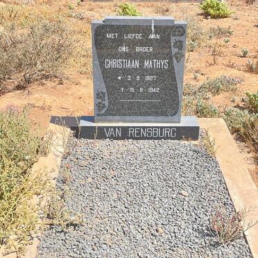 RENSBURG Christiaan Mathys, van 1927-1942