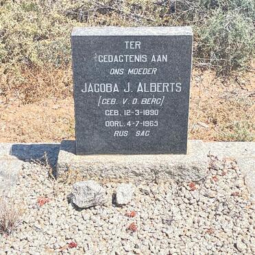 ALBERTS Jacoba J. nee V.D. BERG 1890-1965