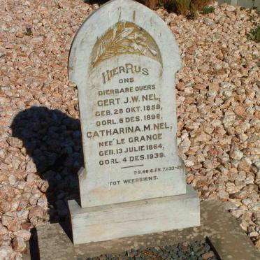 NEL Gert J.W. 1859-1898 &amp; Catharina M. LE GRANGE 1864-1939