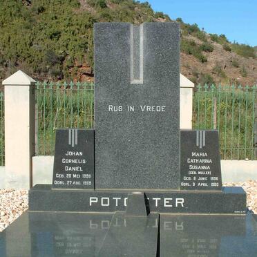 POTGIETER Johan Cornelis Daniel 1898-1969 &amp; Maria Catharina Susanna MULLER 1896-1980