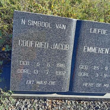 BOTHA Godfried Jacob 1916-1982 & Emmerentia C. 1925-1994