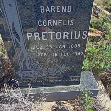 PRETORIUS Barend Cornelis 1885-1942