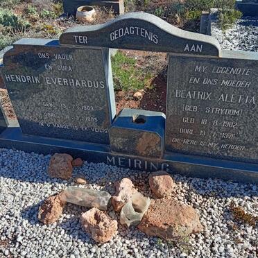 MEIRING Hendrik Everhardus 1903-1985 & Beatrix Aletta STRYDOM 1902-1976