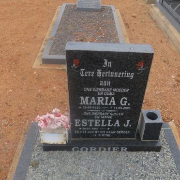 CORDIER Maria G. 1930-2003 :: CORDIER Estella J. 1957-