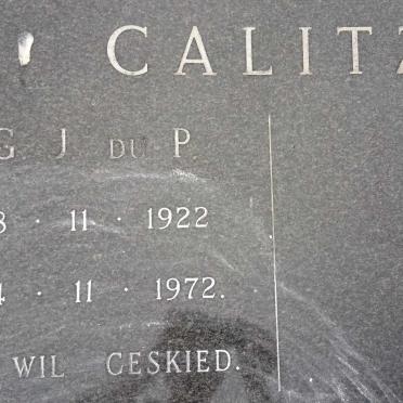 CALITZ G.J. du P. 1922-1972