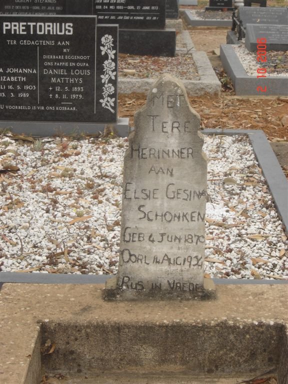 SCHONKEN Elsie Gesina 1870-195?