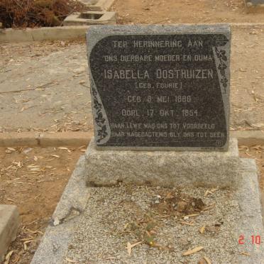 OOSTHUIZEN Isabella nee FOURIE 1880-1954