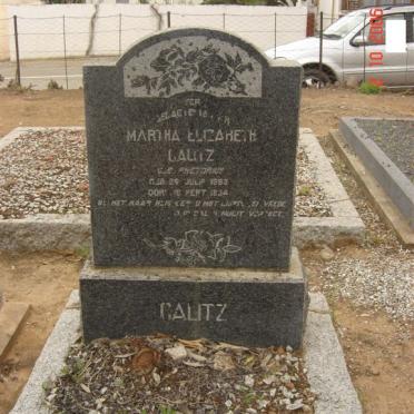 CALITZ Martha Elizabeth nee PRETORIUS 1883-1954