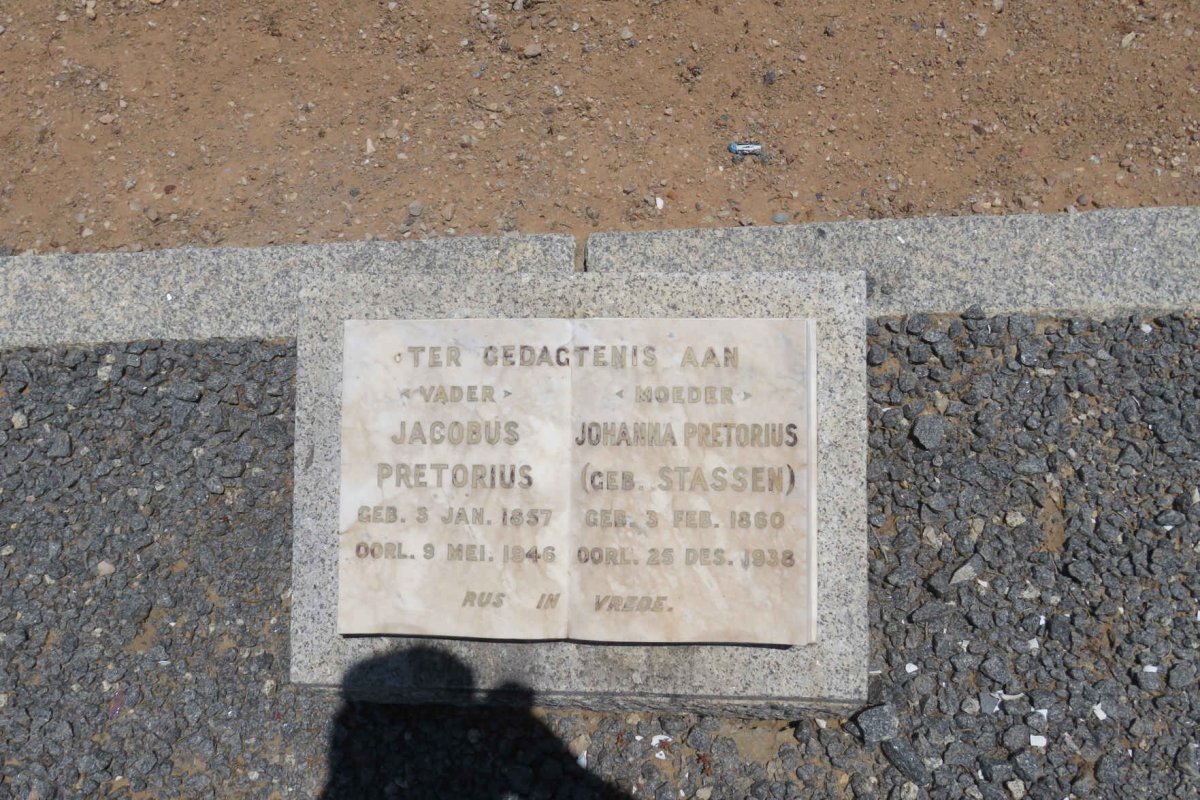 PRETORIUS Jacobus 1857-1946 &amp; Johanna STASSEN 1860-1938