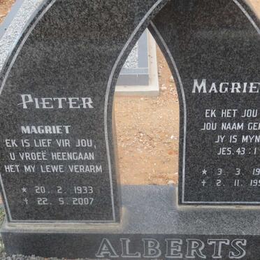 ALBERTS Pieter 1933-2007 &amp; Magriet 1951-1994