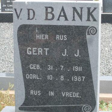 BANK Gert J.J., v.d. 1911-1987