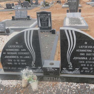 BOTHA Johannes H. 1907-1976 &amp; Johanna J. STRYDOM 1908-1985