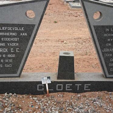 CLOETE Frederick C.E. 1902-1972 &amp; Johanna Herculina BREYTENBACH 1901-1968