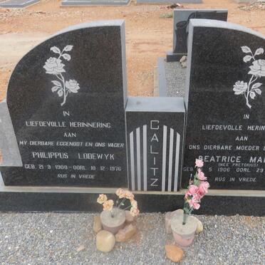 CALITZ Philippus Lodewyk 1900-1976 &amp; Beatrice Maria PRETORIUS 1906-1991