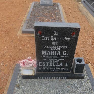 CORDIER Maria G. 1930-2003 :: CORDIER Estella J. 1957-