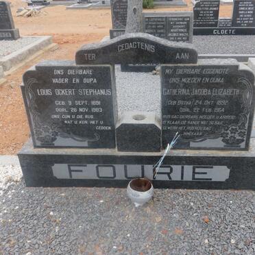 FOURIE Louis Ockert Stephanus 1891-1983 &amp; Catherina Jacoba Elizabeth BOTHA 1892-1964