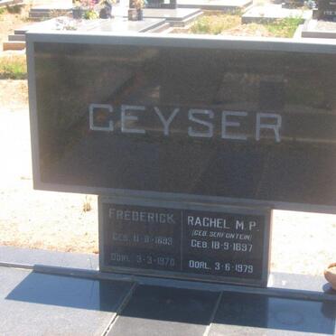 GEYSER Frederick 1899-1970 &amp; Rachel M.P. SERFONTEIN 1897-1979
