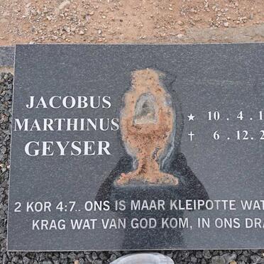 GEYSER Jacobus Marthinus 1940-2006